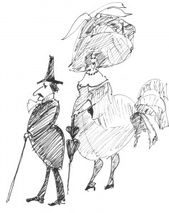 OPERA GOERS SKETCH AUSTRIA