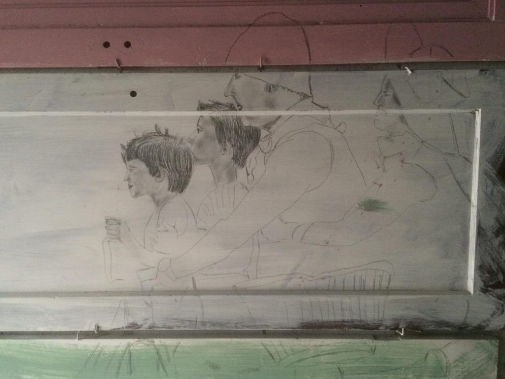 -Italian Art Prints: Commissioned Work For Tutto Pronto | the family beginning to take shape | Francesco Galle contemporary art artist prints for sale, Toronto art studio