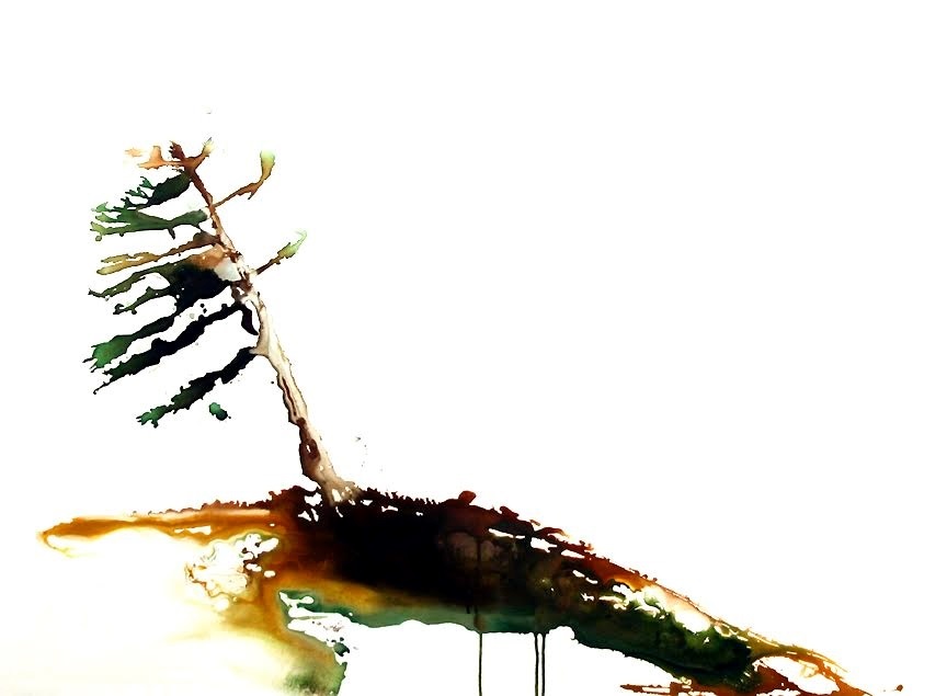 Canadian Tree Art Prints: Pine Tree On A Rock | the painting | Francesco Galle contemporary art artist prints for sale, Toronto art studio