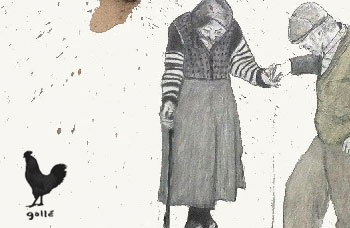 Italian Art Prints As A Way To Preserve The Past | detail of "Nonna E Nonno" | Francesco Galle contemporary art artist prints for sale, Toronto art studio