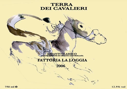 Chianti Classico wine label illustration