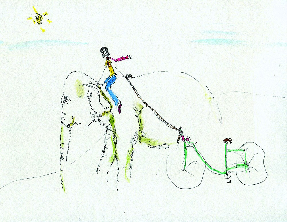Julia and her elephant