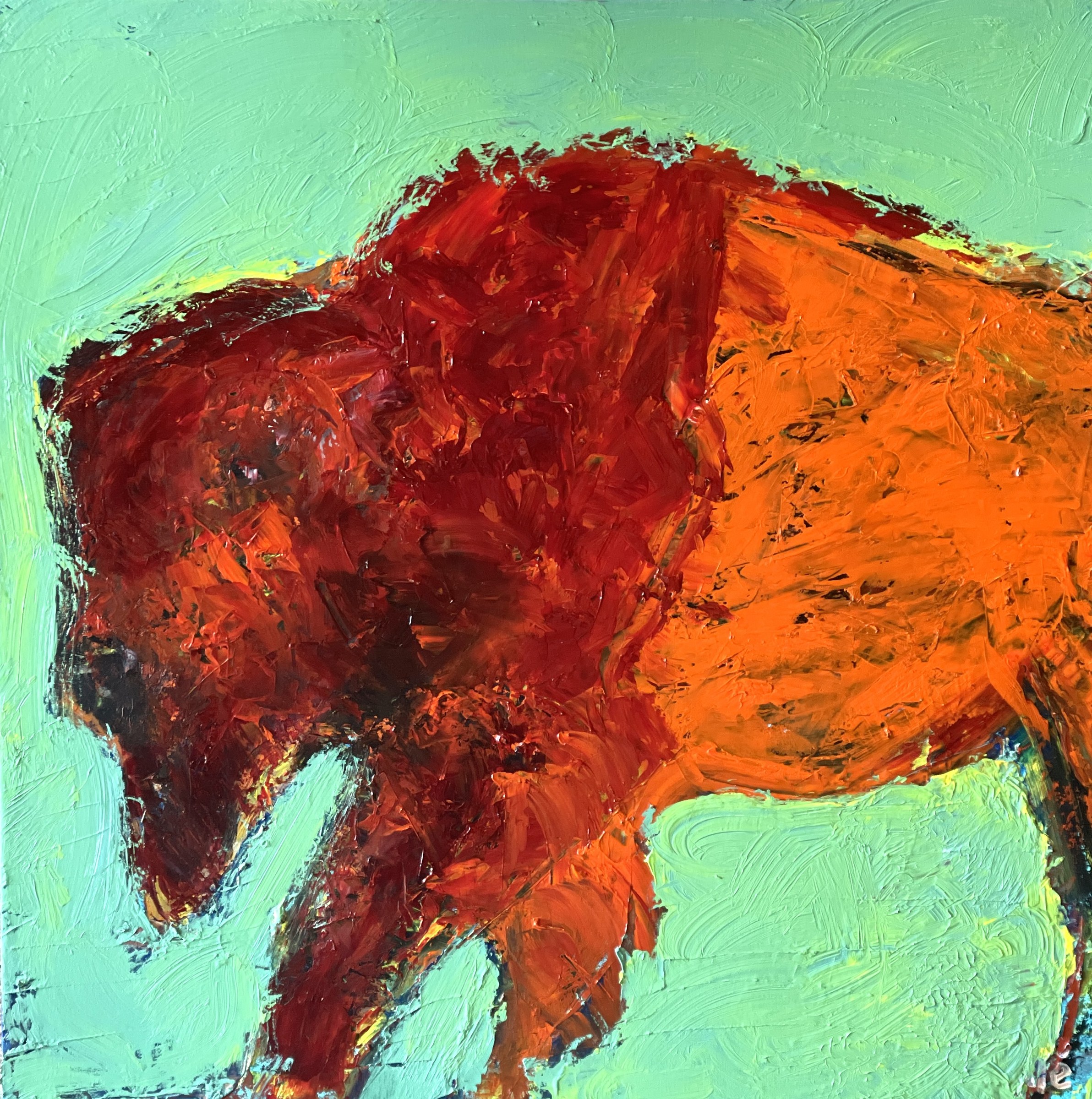 Green Bison by Francesco Gallé