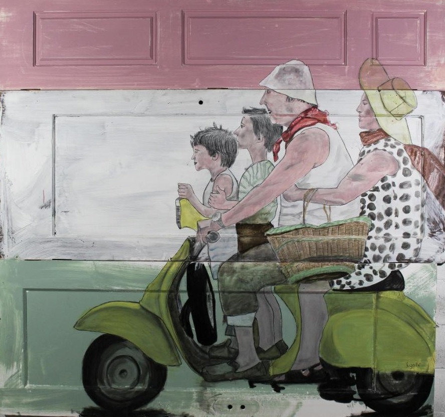 Family on a Vespa by Francesco Gallé