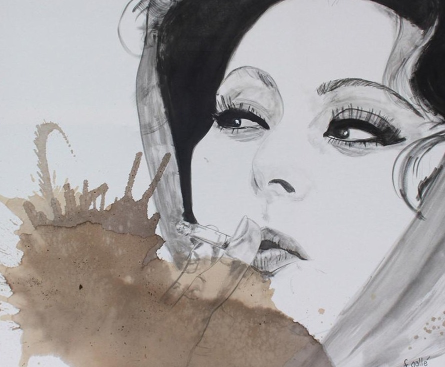 Sofia Smoking by Francesco Gallé