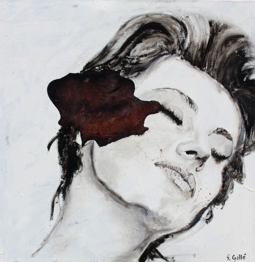 Sophia Loren, Eyes Closed by Francesco Gallé